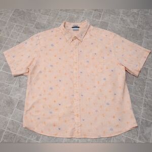 Columbia Short-Sleeve sz XXL Men Button Down Shirt Beach Vacation Travel Outdoor